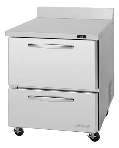 Turbo Air PWR-28-D2-N 27 1/2" Worktop Refrigerator w/ (1) Section, 115v
