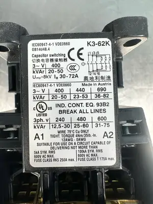 Eaton Cutler-Hammer K3-62K00 600V 3PH 175A MAX CONTACTOR MOD. K3-62K (7.3.3)