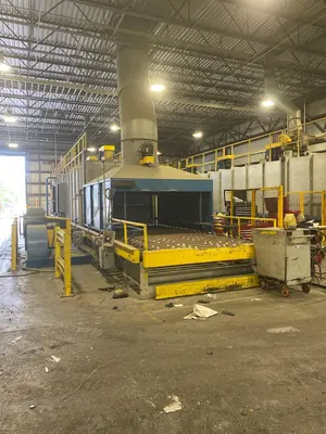 102" X 70' HFT ROLLER HEARTH TYPE HEAT TREATING FURNACE, NEW IN 2016: STOCK #14738