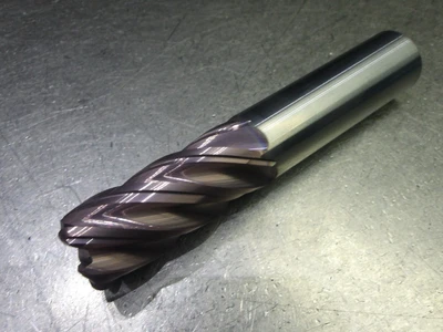 Kyocera/SGS 3/4" 5 Flute Carbide CR Endmill 3/4" Shank .12" R 37229 (LOC978B)
