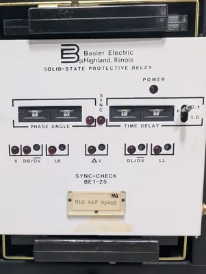 Basler Electric BE1-25 M1G A6P N5R0F Sync-Check Solid State Relay Used