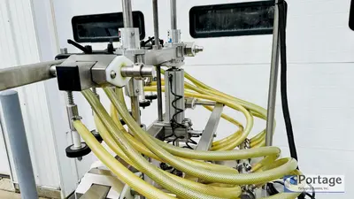 USED INLINE FILLING SYSTEMS SEMI-AUTOMATIC OVERFLOW FILLER
