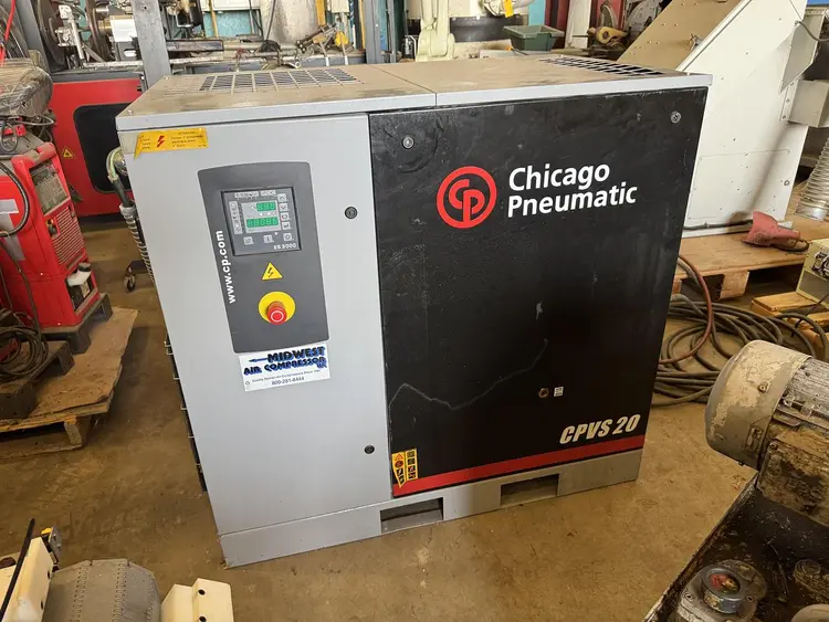 Used 2013 CHICAGO PNEUMATIC CPVS20 Rotary Screw & Sliding Vane Air Compressors Michigan US | Harbor Machinery Inc. #1767929