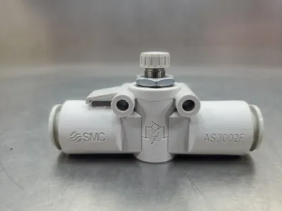 SMC AS3002F Speed Control Valve, 12MM Tube, 3/8 In Stem. 6D-11