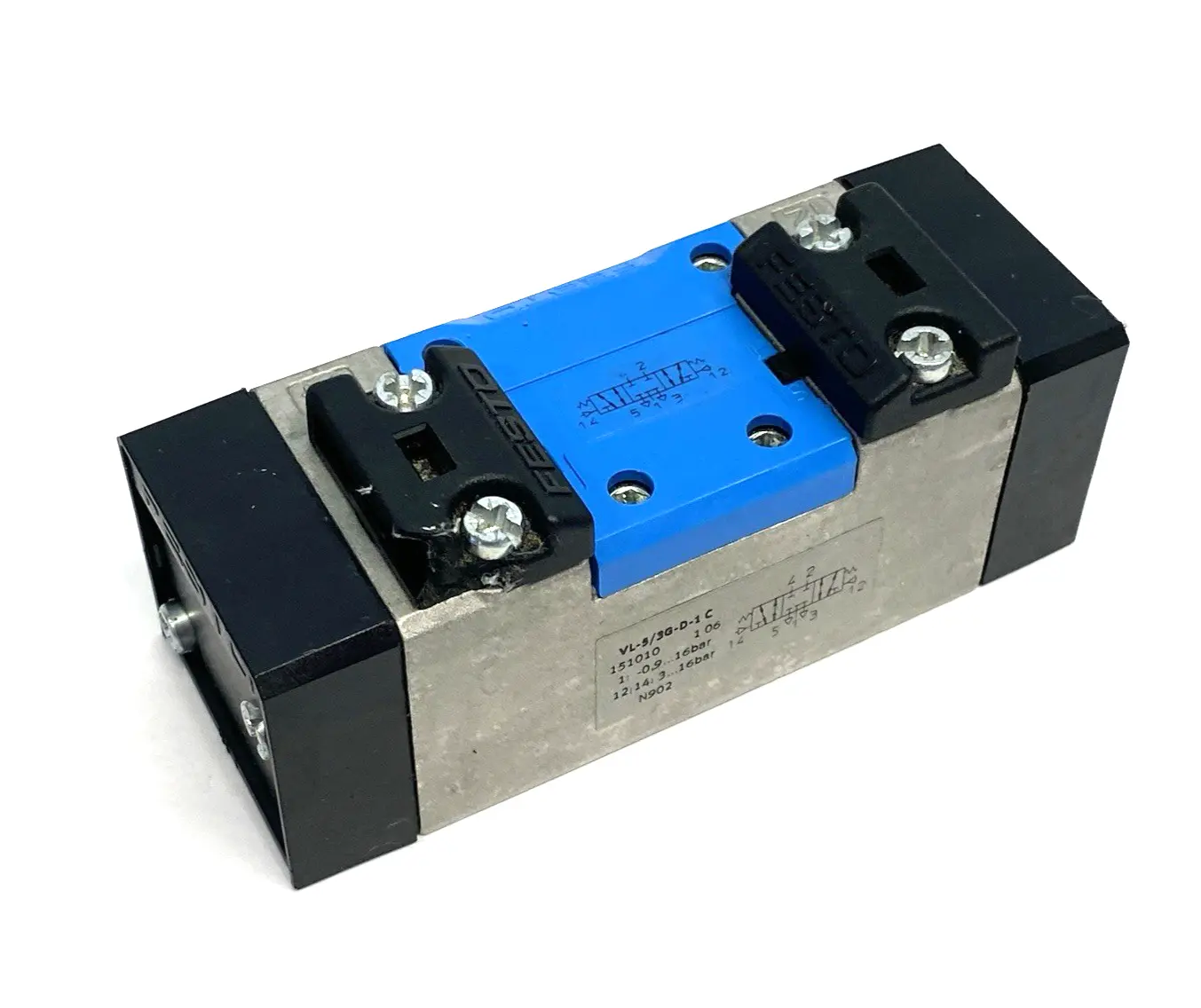 USED FESTO PNEUMATIC VALVE 151010, 5/3 CLOSED