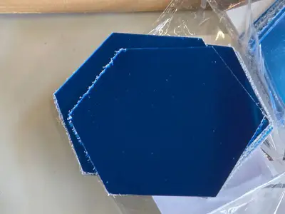 (5) Tile Sheets 11-1/2" x 11-1/2", (36) Acrylic Plastic Mirror Stickers 3-1/4" x 3-1/4"