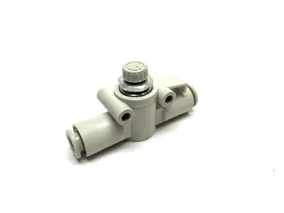 USED SMC PNEUMATIC IN-LINE FLOW CONTROL VALVE 5/16" OD