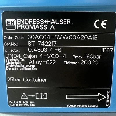 NEW Endress+Hauser 60AC04-SVW00A20A1B