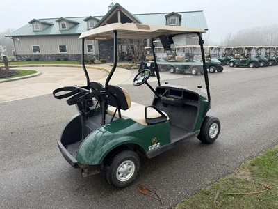 (1) 2015 E-Z-Go golf cart with a Kawasaki gas engine, includes Club Clear club and ball washer, does...
