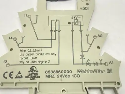 Used Weidmuller Relay Base 8533660000 LOT OF 7 Misc Electrical & Power Parts Michigan US | Maverick Industrial Sales #1395563