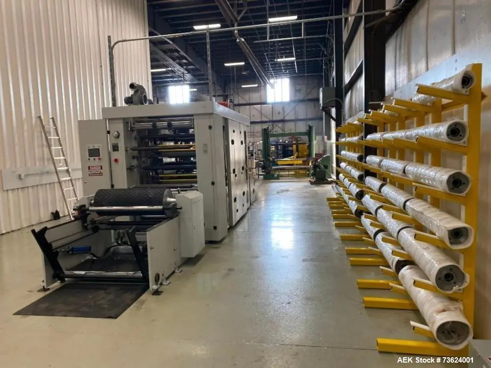 Used RZYS6-1000 6-Color Flexographic Printing Machine – 1000mm Web Width Flexo Press System