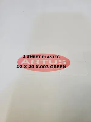 ARTUS PLASTIC SHEET GREEN 10X20X.003