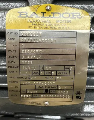 Used BALDOR VM8003T A.C. Motors Ohio US | Surplus Asset Holdings #1243179