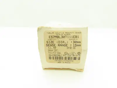Cutler Hammer E57MBL30T111EB1 Proximity Sensor 30mm Dia 10-50VDC Range 15mm