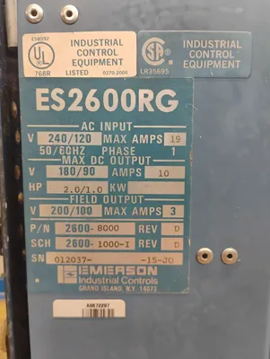 EMERSON ES2600RG Electrical/PLC/Automation | ESS Industrial Equipment Sales (5)