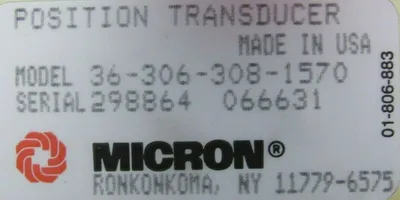 NEW MICRON 36-306-308-1570 POSITION TRANSDUCER 363063081570