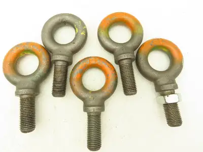 Forged Shoulder Eye Bolt 1"-7 Thread x 3" Shank  Lot of 5  Made in USA