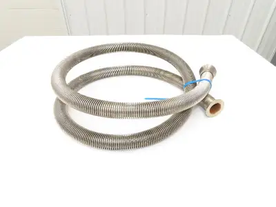 Stainless Steel Flexible Vacuum Hose 1"ID x 98"L 1.5" Flanged Ends ISO-KF NW40