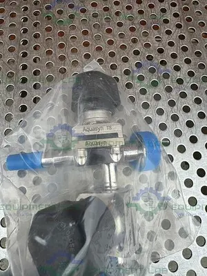 USED 2 AQUASYN 6155535 DIAPHRAGM VALVE W/ 1/2" SANITARY FITTINGS TO HOSE FITTING