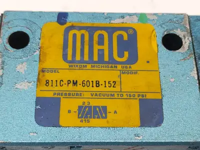 Used Mac Valves 811C-PM-601B-152 Solenoid Valves Michigan US | Maverick Industrial Sales #1495520
