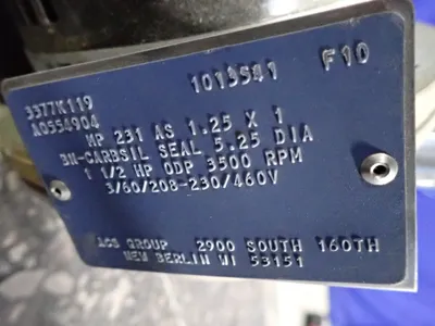USED MARATHON ELECTRIC JVA 56T3405822B P