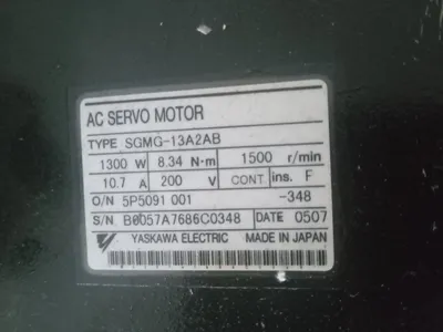 USED Yaskawa Electric Corporation SGMG-13A2AB