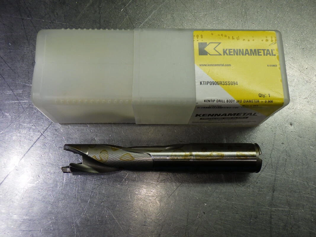 Kennametal .906" Coolant Thru 3xD Drill 15/16" Shank KTIP0906R3SS094 (LOC1318A)