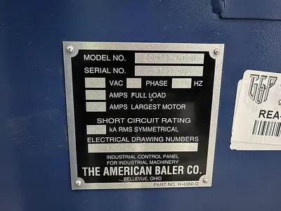 Used AMERICAN BALER DC6348-8T30 Balers Pennsylvania US | Global Equipment International, LLC #1427833