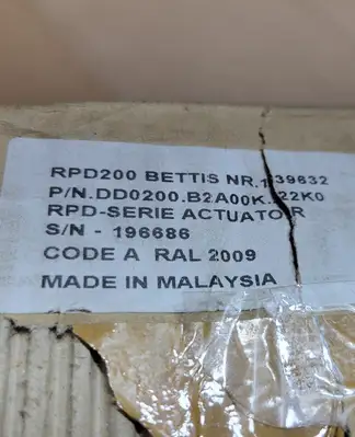 Used BETTIS DD0200.B2A00K.22K0 Rotary Actuators British Columbia CA | Lenmark #1489158