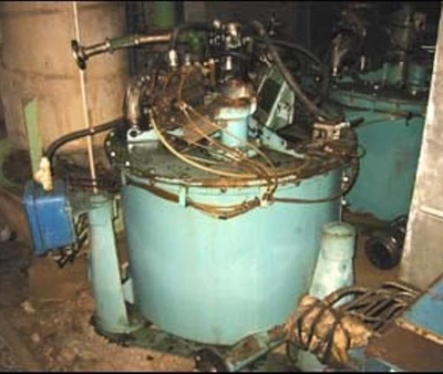 (2) ATM/De Laval Mark III 36 x 20 solid basket centrifuges, 316SS.