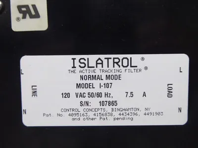 USED ISLATROL I-107