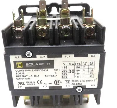 NEW SQUARE D 8910DPA34V09 CONTACTOR 600VAC 30AMP