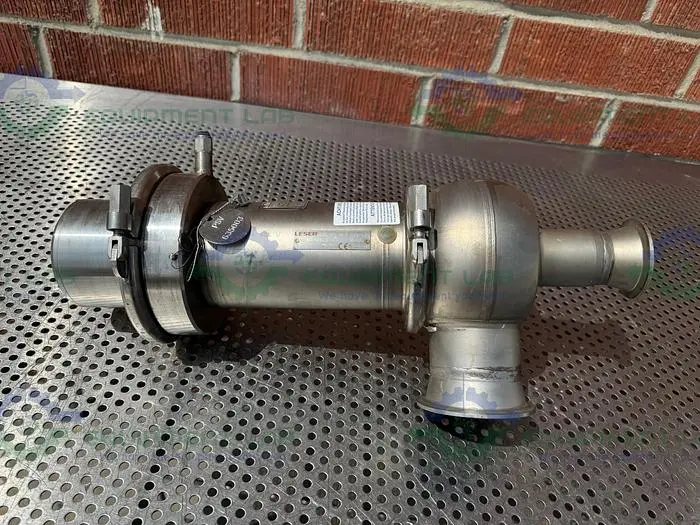 Used LESER 4484.7524 STAINLESS STEEL SAFETY VALVE W/ 1.5" TO 2" SANITARY FITTINGS Valves/Fittings California US | Equipment Lab #485723