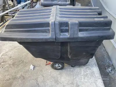 RubberMaid Black Plastic Garbage Disposal Bin