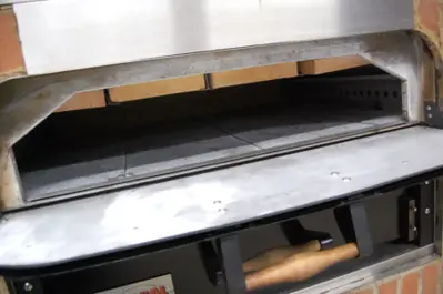 142-0047 Marsal WF42 MB42 Wave Flame Brick Lined Double Deck Nat Gas Pizza Oven