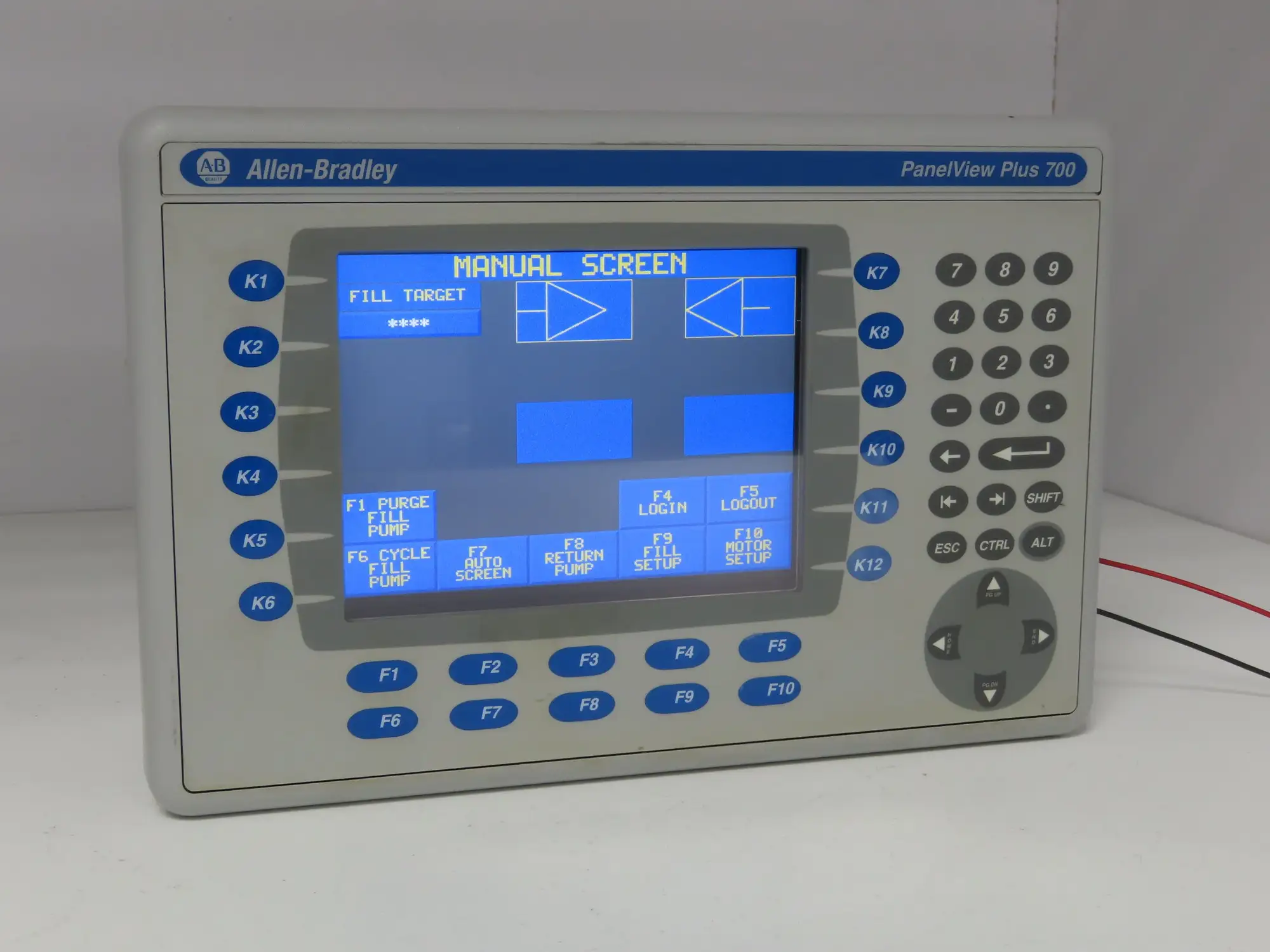Allen Bradley 2711P-B7C4D8 HMI PanelView Plus 700 Operator Interface 24VDC Ser A