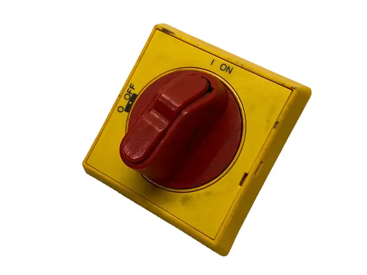 Used ABB DISCONNECT LOAD SWITCH HANDLE RED/YELLOW 1SCA105296R1001 Switch Parts Michigan US | Maverick Industrial Sales #1092756