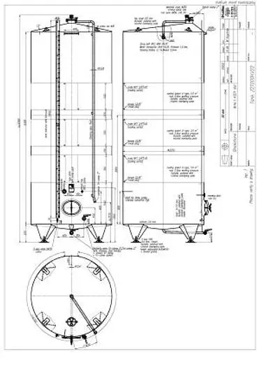 NEW STOCK LETINA 5550GAL/21,000L CLOSED TOP JACKETED STORAGE TANK