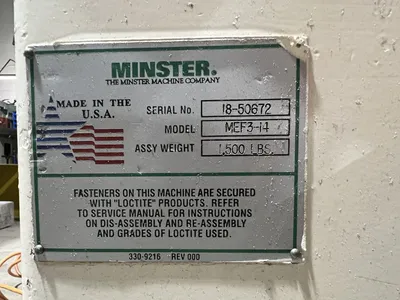 USED MINSTER MEF3-14