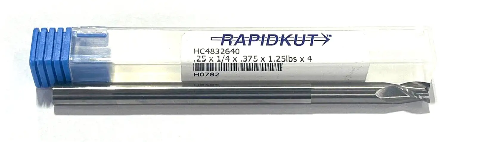 RapidKut 1/4" Solid Carbide End Mill 3 Flute Long Reach USA Made