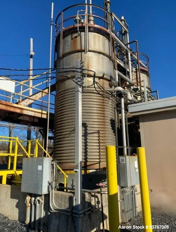 Used 9,000 Gallon 316 Stainless Steel Jacketed Reactor with Internal Coil & Agitation | Industrial Alloy Fabricators