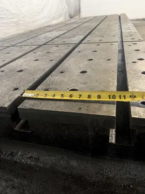 60" X 168" X 9" T-SLOTTED FLOOR PLATE: STOCK 17335