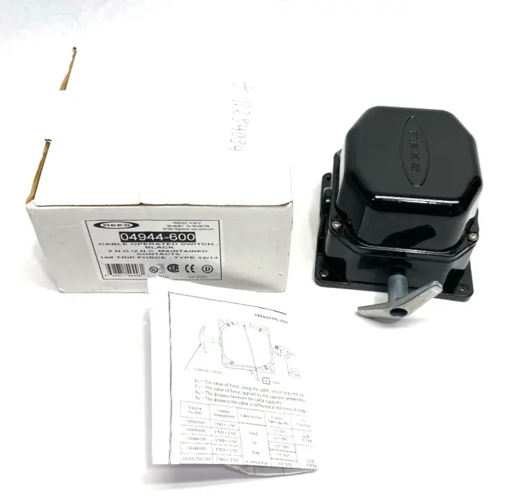 New | in-Stock REES Cable Operated "slack-style" Pull Switch 2 NO + 2 NC 2669 Relays & Switches Michigan US | Maverick Industrial Sales #1468005