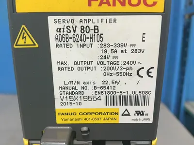 Used 2015 FANUC A06B6240H105 Servo Drives Ohio US | HGR 24 #1769510