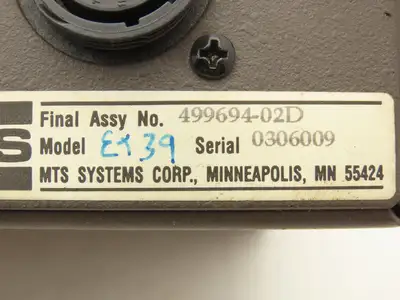MTS Systems Corp. 493.07 Hydraulic Power Supply Converter 24VDC HPS Control