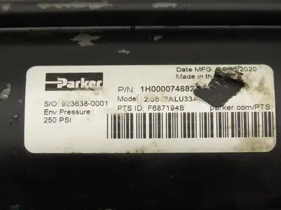 Parker 2.50 2ALU33A Pneumatic Air Cylinder 2.5" Bore 2.5" Stroke 250PSI