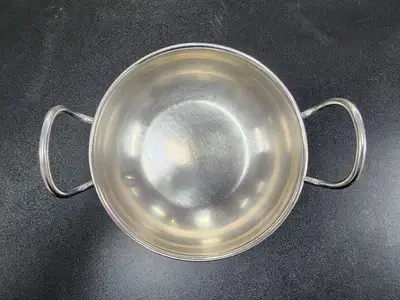 Used Dura-Ware Used Small Stainless Steel Fry Pan w/Two handles 6 3/4" Pans Illinois US | Falcon Restaurant Supply #1376666