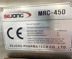Used SEJONG _UNKNOWN_ Tablet Presses Connecticut US | DMC Industries #1281647