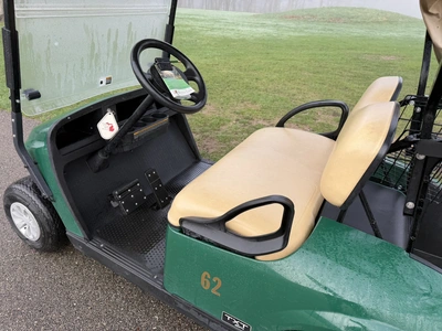 (1) 2019 E-Z-Go EFI golf cart with a Kawasaki gas engine, model 657061G01, includes canopy, fold-dow...