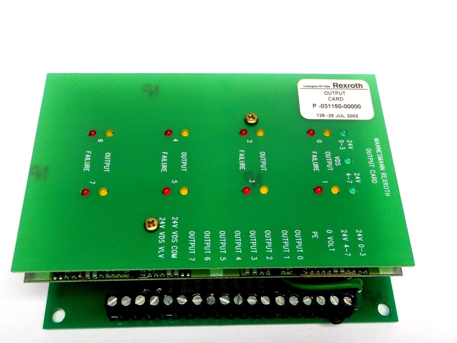 Used Mannesmann Rexroth 24V 8 Total Output Card 5460516912 1441401 PLC Processors Michigan US | Maverick Industrial Sales #1407082